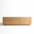 Prostokątna szafka RTV z forniru dębowego 180 × 45 × 60 cm, naturalny dąb